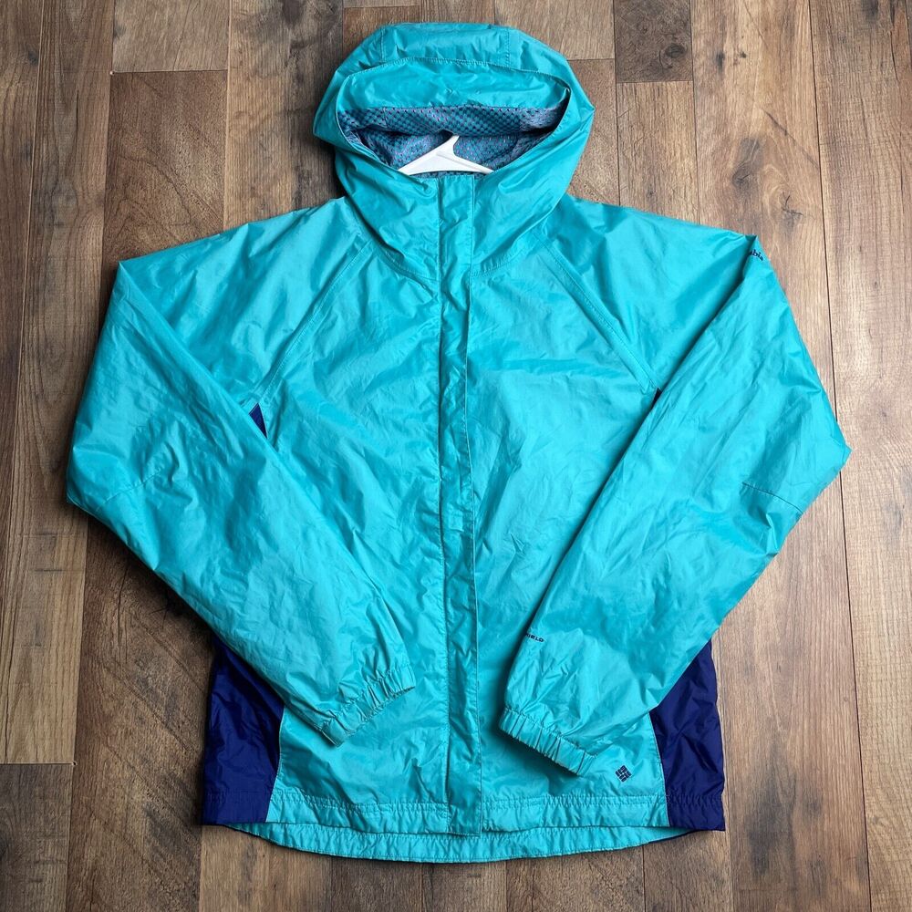 Columbia Glennaker Rain Jacket‎ Boys 2XL 18/20 Blue Packable Waterproof 2205